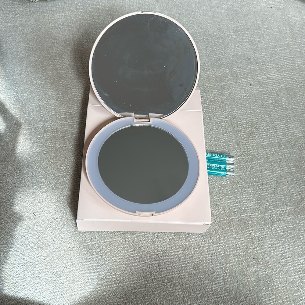 New Pink Small Mirror with Light